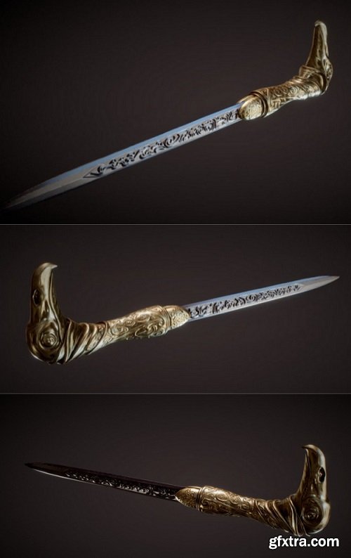 Assassins Creed Syndicate Cane Sword 3D Model