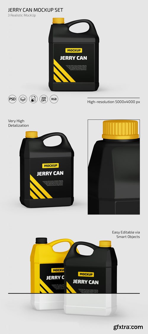 Jerry Can PSD Mockups Templates