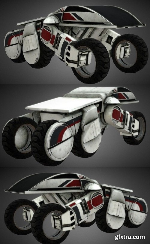 Syd Mead Vehicle, Mass Effect Style 3D Model