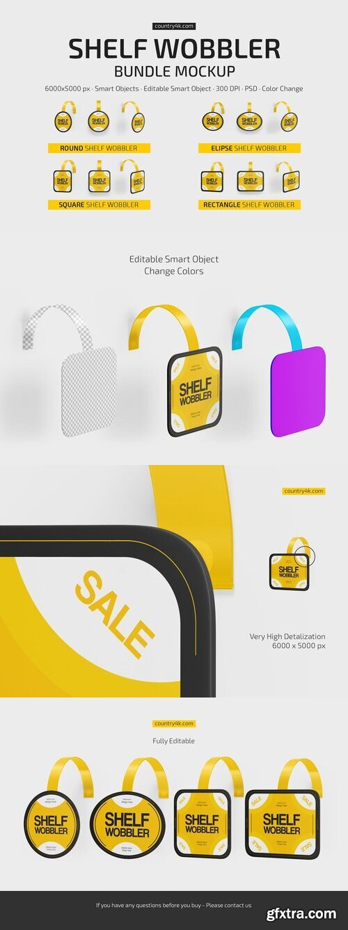 CreativeMarket - Shelf Wobbler Mockup Bundle 7547276