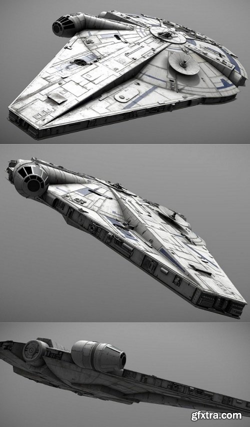 Star Wars Millenium Falcon Lando 3D Model