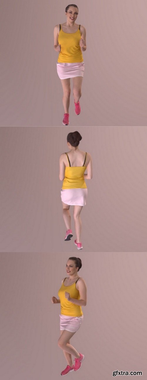 Running Woman Sports Domi Skirt Tanktop 3D Model
