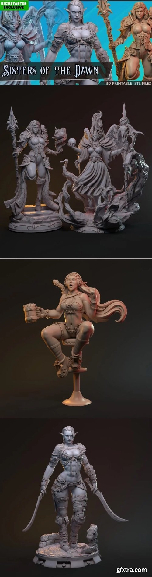 Sisters of the Dawn – 3D Print Model