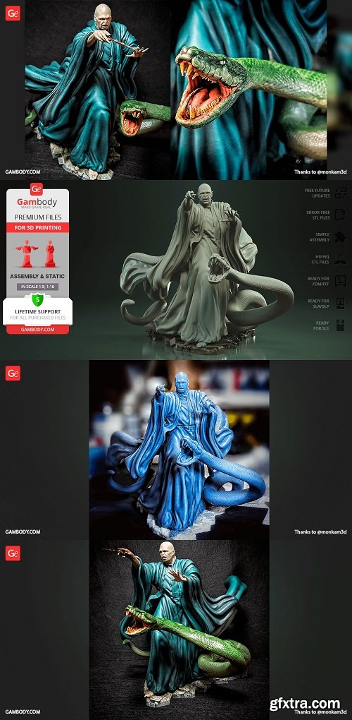 Lord Voldemort and Nagini – 3D Print Model