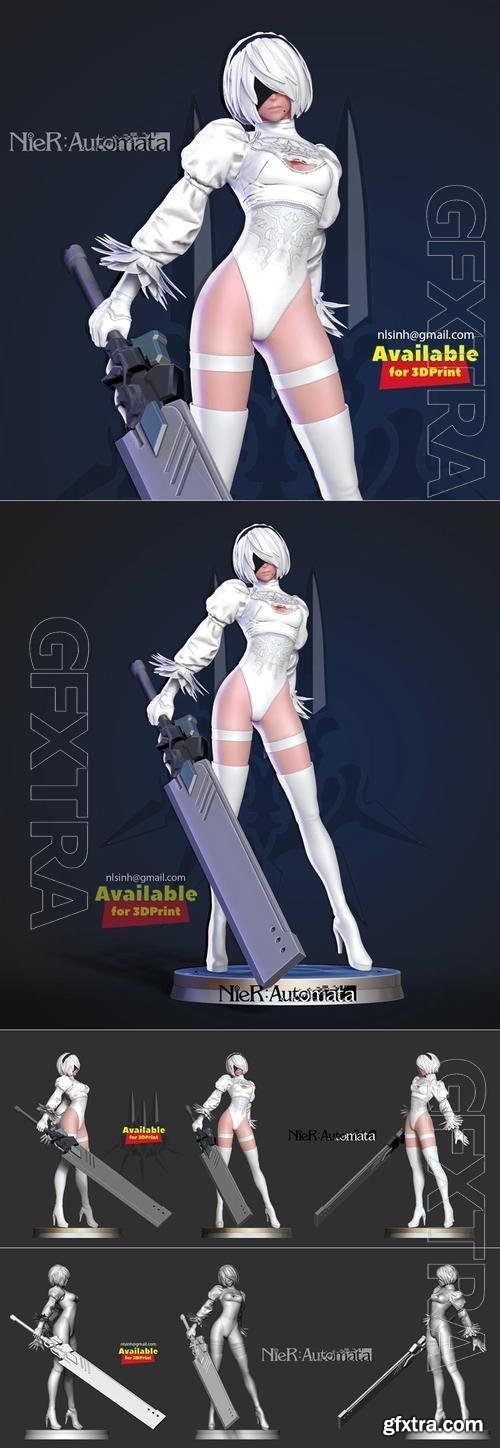 2B Nier - Automata White version 3D Print