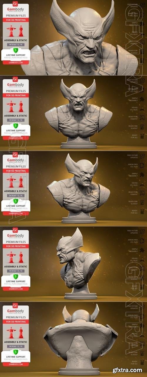 Wolverine Bust 3D Print