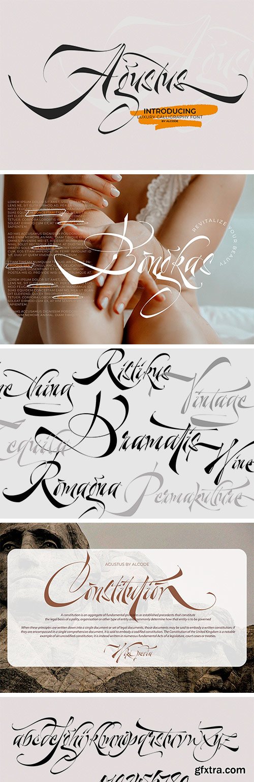 Agustus - Luxury Calligraphy Font