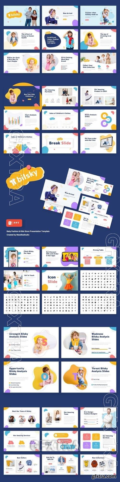 BILSKY - Baby Fashion Powerpoint Template D44XEUR