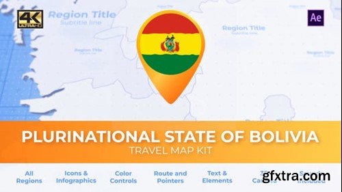 Videohive Bolivia Map - Plurinational State of Bolivia Travel Map 39332629