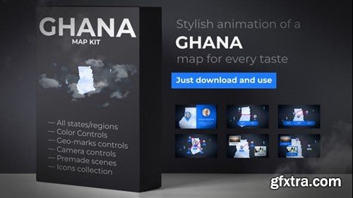 Videohive Ghana Map - Republic of Ghana Map Kit 39340881
