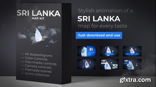 Videohive Sri Lanka Map - Democratic Socialist Republic of Sri Lanka Map Kit 39340697