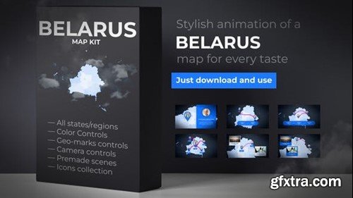 Videohive Belarus Map - Republic of Belarus Map Kit 39340534