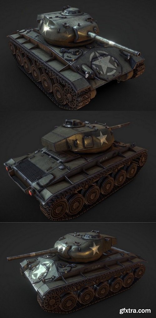 M24 Chaffee 3D Model