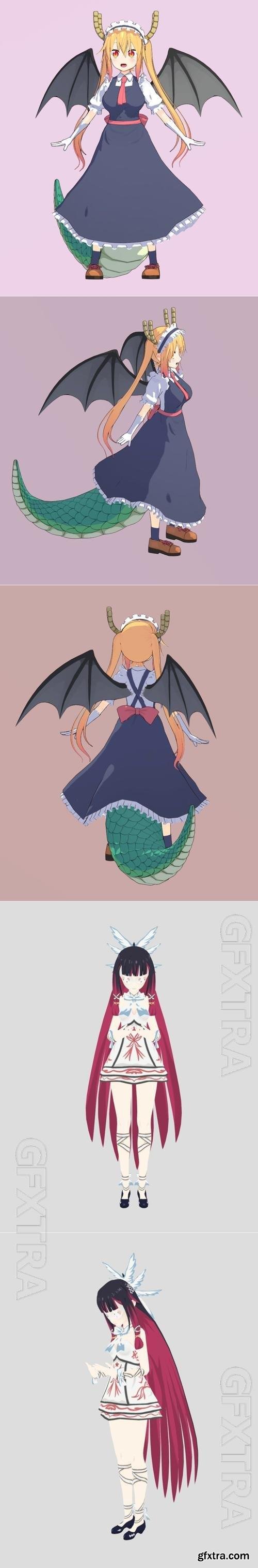 Maidragon - Tohru and Columbina Genshin Impact 3D Print