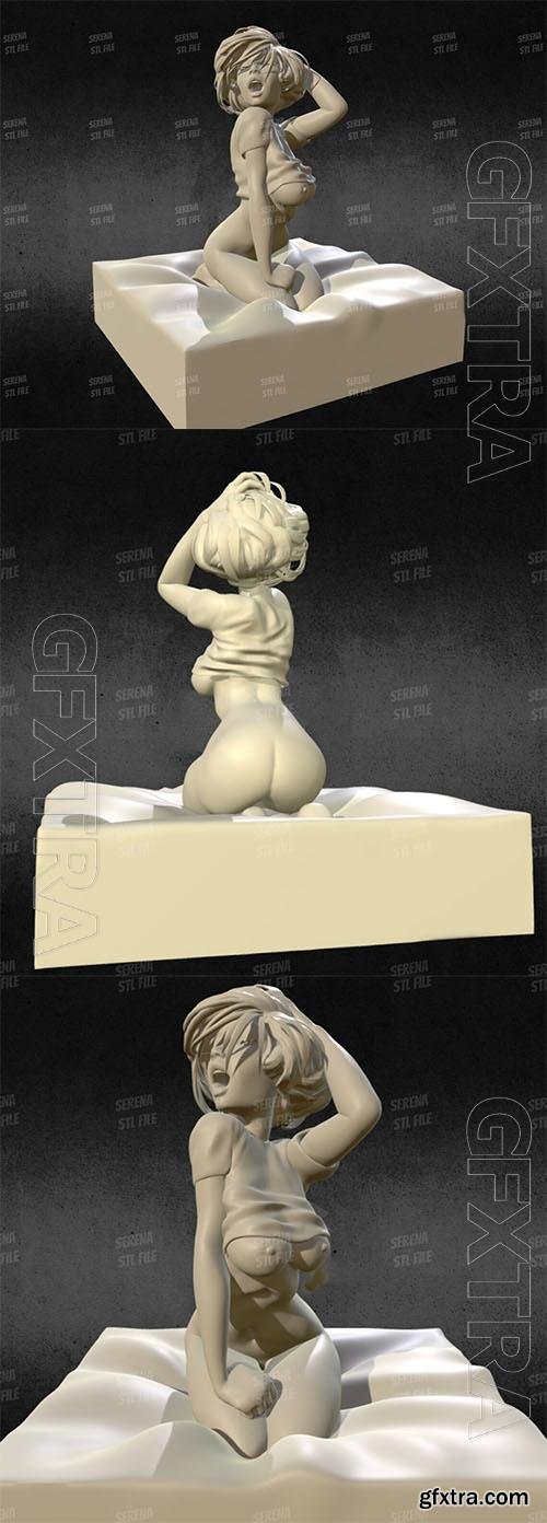 Girl on bed 3D Print