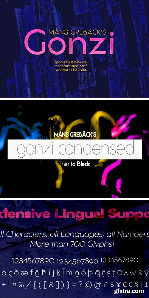 Gonzi - 30 Sans-Serif Fonts