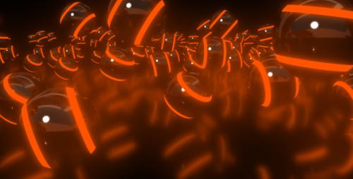 Videohive - Orange Neon Balls - 14841402 - 14841402