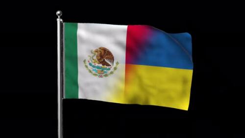 Videohive - Flag of Mexico and Ukraine with Alpha Channel - 39596364 - 39596364