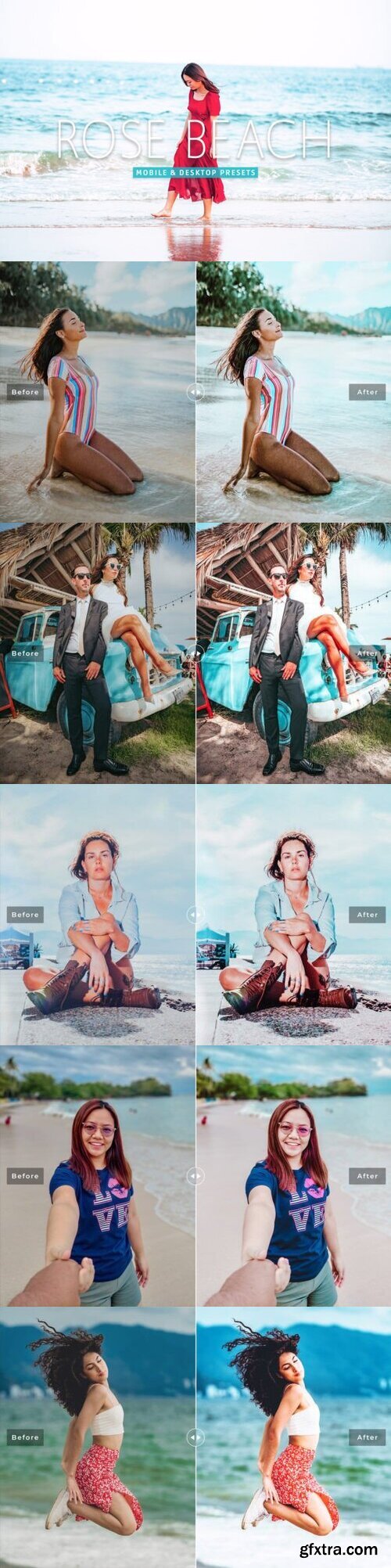 CreativeMarket - Rose Beach Pro Lightroom Presets 7826245