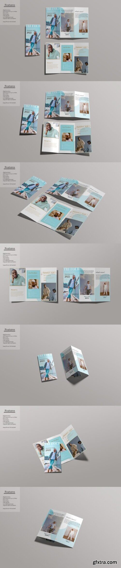 A4 Bifold Brochure Mockup