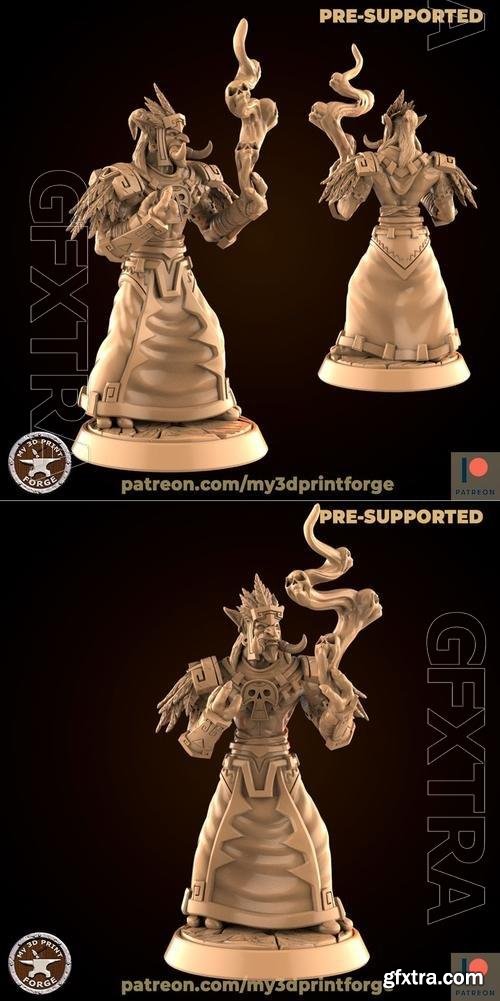 Tribe Troll Priest with Shadow Spell 3D Print