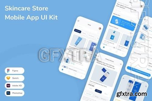 Skincare Store Mobile App UI Kit X6GFBWA