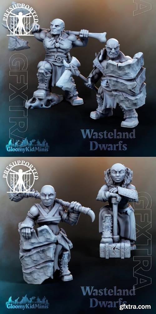 Wastland Dwarfs Female, Male 3D Print