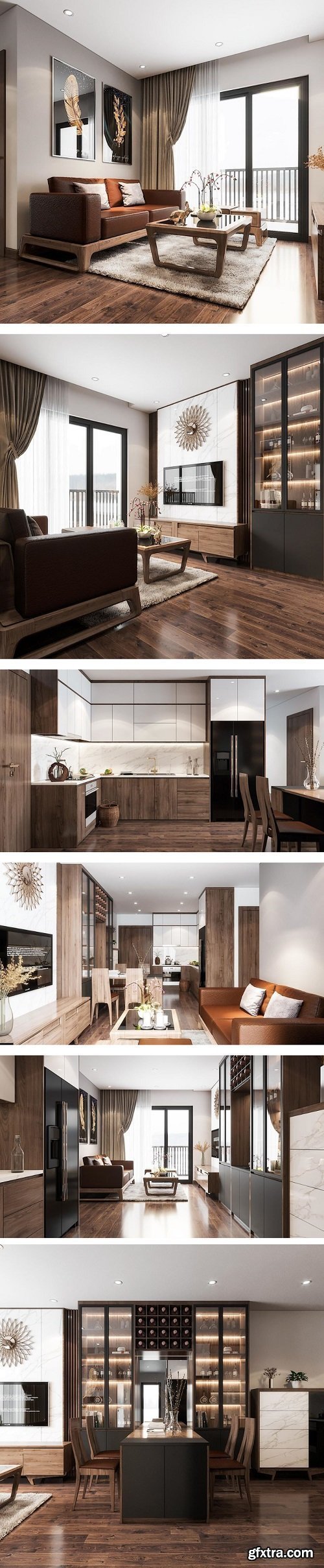 Kitchen - Livingroom Scene By TungNguyen
