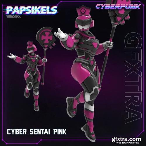 Cyber Sentai Pink 3D Print