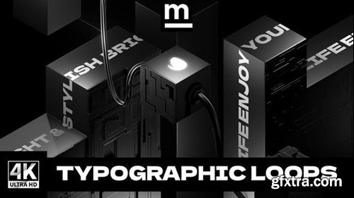 Videohive 3D Abstract Typography Loops 39188658