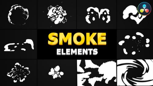 Videohive - Hand-Drawn Cartoon Smoke | DaVinci Resolve - 39622077 - 39622077