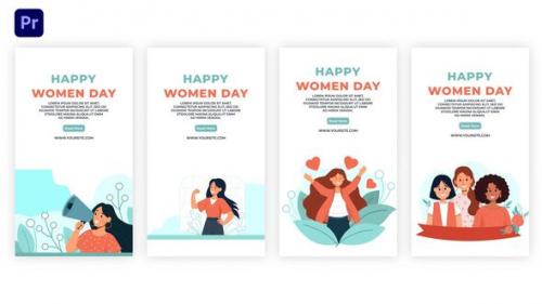 Videohive - Beautiful Girls Celebrate Women Day Character Instagram Story - 39471678 - 39471678