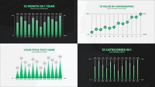 Videohive - 12 Value Infographic Charts | Premiere Pro - 39591364 - 39591364