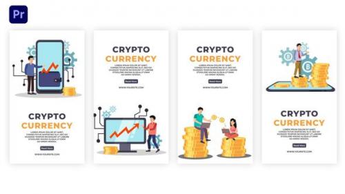 Videohive - Bitcoin Crypto Currency Animation Instagram Story Pack
