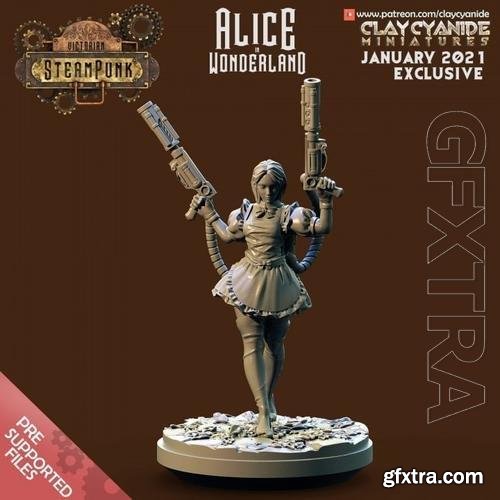 ClayCyanide - Victorian SteamPunk - Alice in Wonderland 3D Print