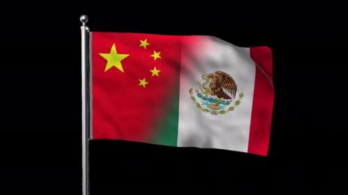 Videohive - Flag of China and Mexico with Alpha Channel - 39612216 - 39612216