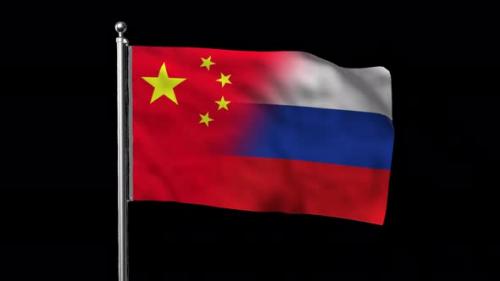 Videohive - Flag of China and Russia with Alpha Channel - 39613323 - 39613323