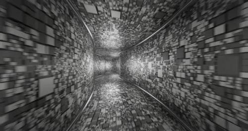 Videohive - Camera Movement Along a Curved Tunnel - 39629090 - 39629090