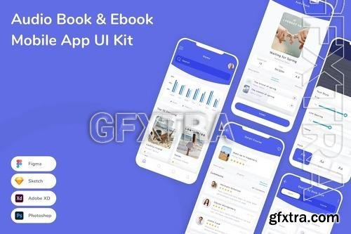 Audio Book & Ebook Mobile App UI Kit FEDNDKG
