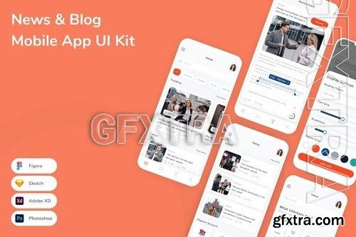 News & Blog Mobile App UI Kit LPDXRVB