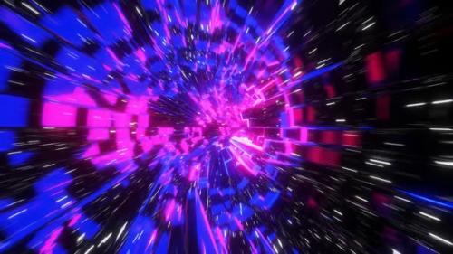 Videohive - 3d Abstract Tunnel of Bluepink Pink Color - 39634613 - 39634613