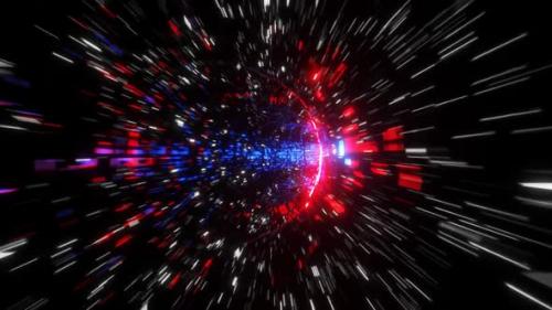 Videohive - 3d Abstract Tunnel of Blueorange Pink Color - 39634624 - 39634624