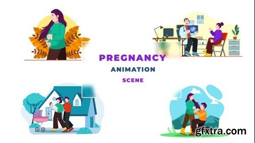 Videohive Pregnancy Character Scene Animation After Effects Template 39651591