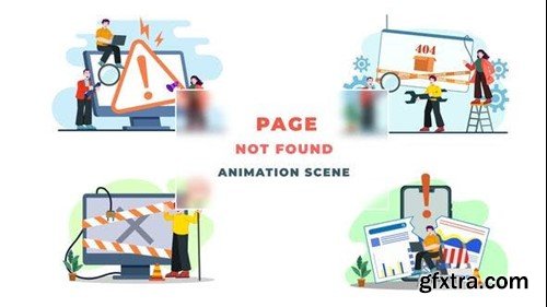Videohive Page Not Found Character Animation Scene After Effects 39651647