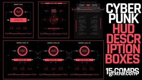 Videohive Cyberpunk Description Boxes 39654279