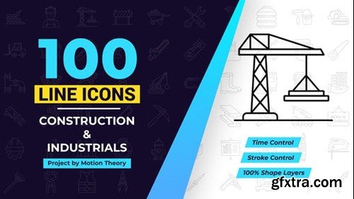 Videohive 100 Construction Line Icons 39648330