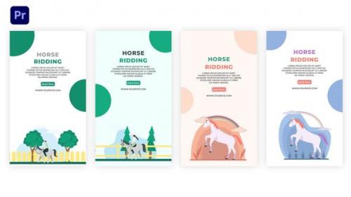 Videohive - Horse Ridding Animation Instagram Stories Template - 39423163 - 39423163