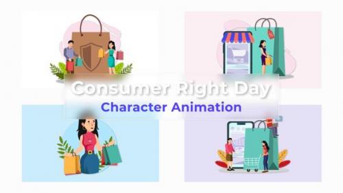 Videohive - Consumer Right Day Premiere Pro Character Animation Scene - 39671946 - 39671946