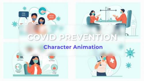 Videohive - Covid Prevention Animation Scene Premiere Pro - 39671966 - 39671966