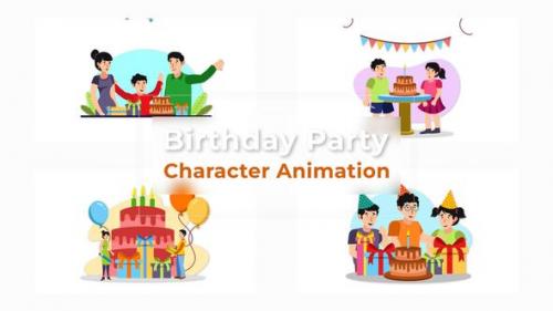 Videohive - Kids Birthday Party Celebration Premiere Pro Animation Scene - 39673039 - 39673039